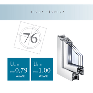Kömmerling 76 Puerta Especificaciones técnicas